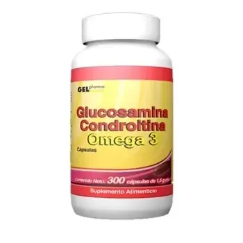 Gel Pharma Glucosamina Condroitina + Omega 3 (300caps).   *