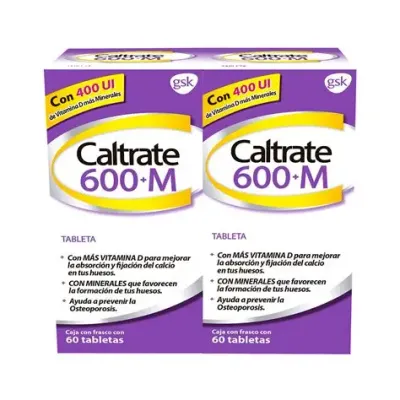 Caltrate 600+M Vitamin D3 (2 Pack/60 tabs each)