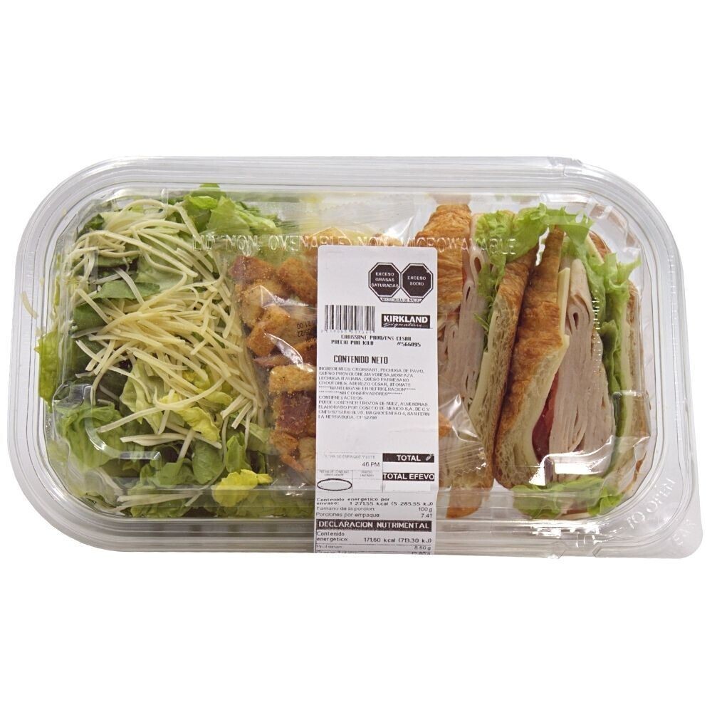 Kirkland Croissant with Turkey and Cesar Salad (price per kilo)
