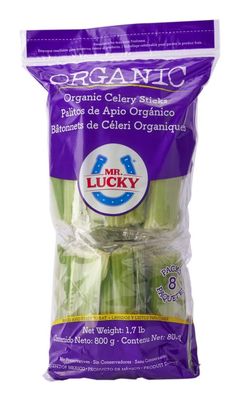Mr Lucky Organic Celery Sticks 800g
