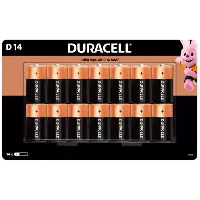 Duracell D Batteries 14 pz