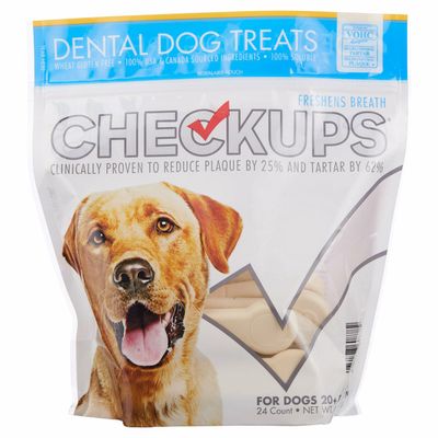 Checkups Dental Dog Treats 24pza