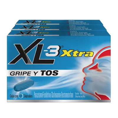 XL3 Xtra Cold Medicine 12 capsules/3pk