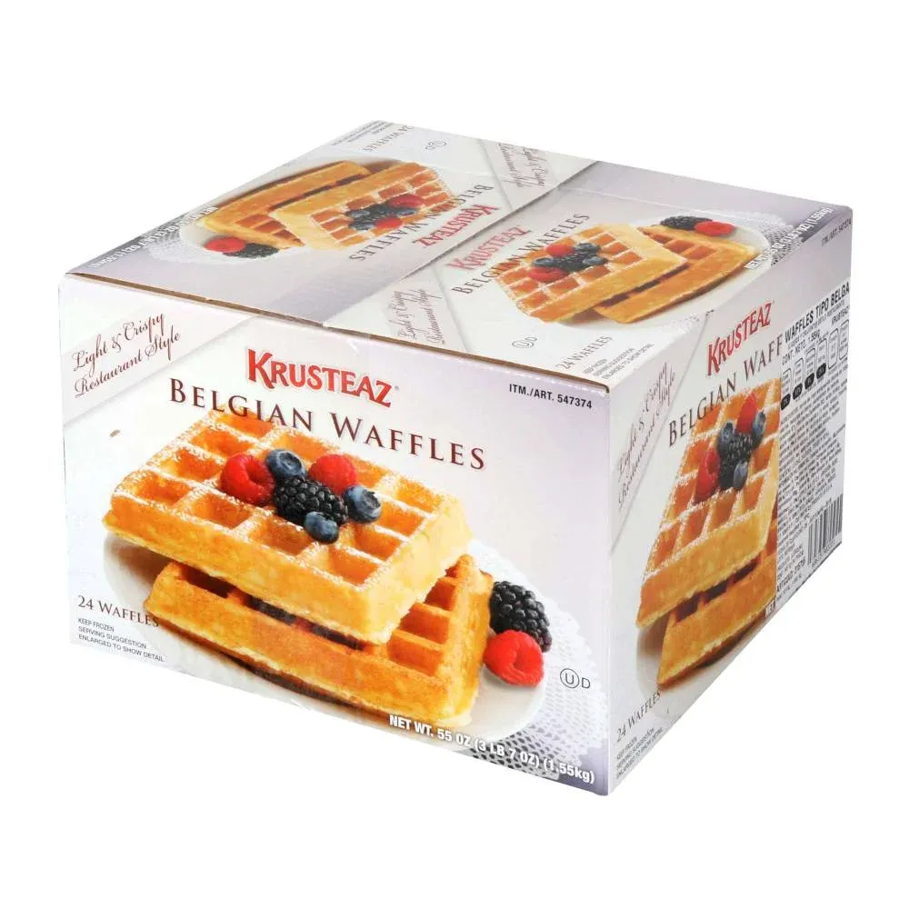 Krusteaz Belgium Waffles (Frozen) - 24ct