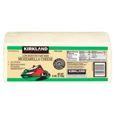 Kirkland Mozzarella Cheese Block 2.27 kg