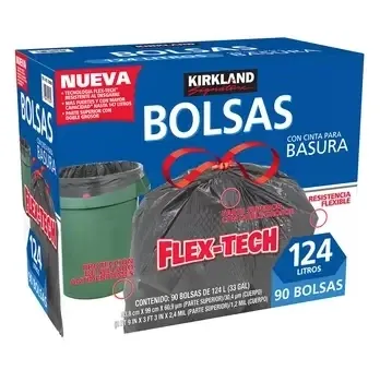 Kirkland Trash Bags w/ties (124L) (90 bags) (BLUE BOX)