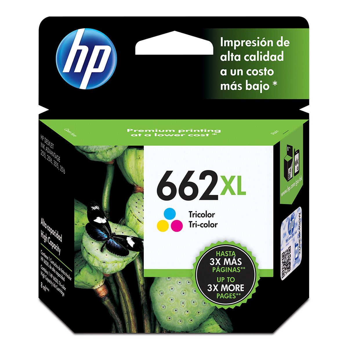 HP #662XL Cartridges - Tri-Color