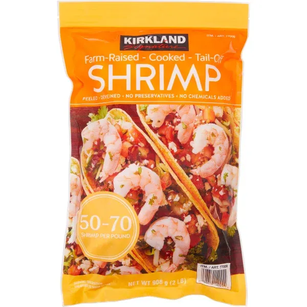 Kirkland Shrimp (Cooked &amp; Cleaned, No Tail) (50-70 ct)