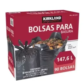 Kirkland Plastic Trash Bags (147.6 L) (90 bags) (RED BOX)