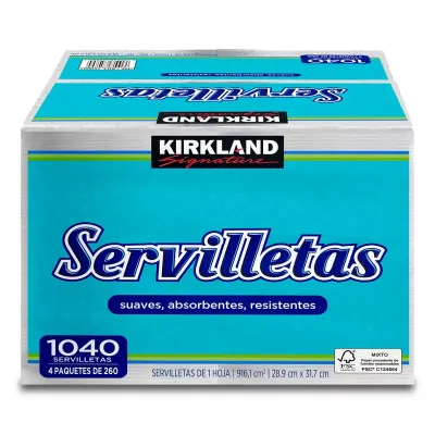Kirkland Napkins - 1040pzas (4 pk/260 each)