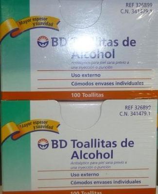 BD Alcohol Wipes - 2 pack 100 pieces