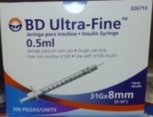 BD Ultra-Fine Syringes for Insulin - .5 ml - 100 pack