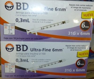 BD Ultra-Fine Syringes for Insulin - .3 ml - 100 pack