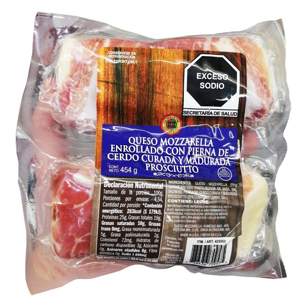 Daniele International Prosciutto &amp; Mozzarella Cheese Roll 454g