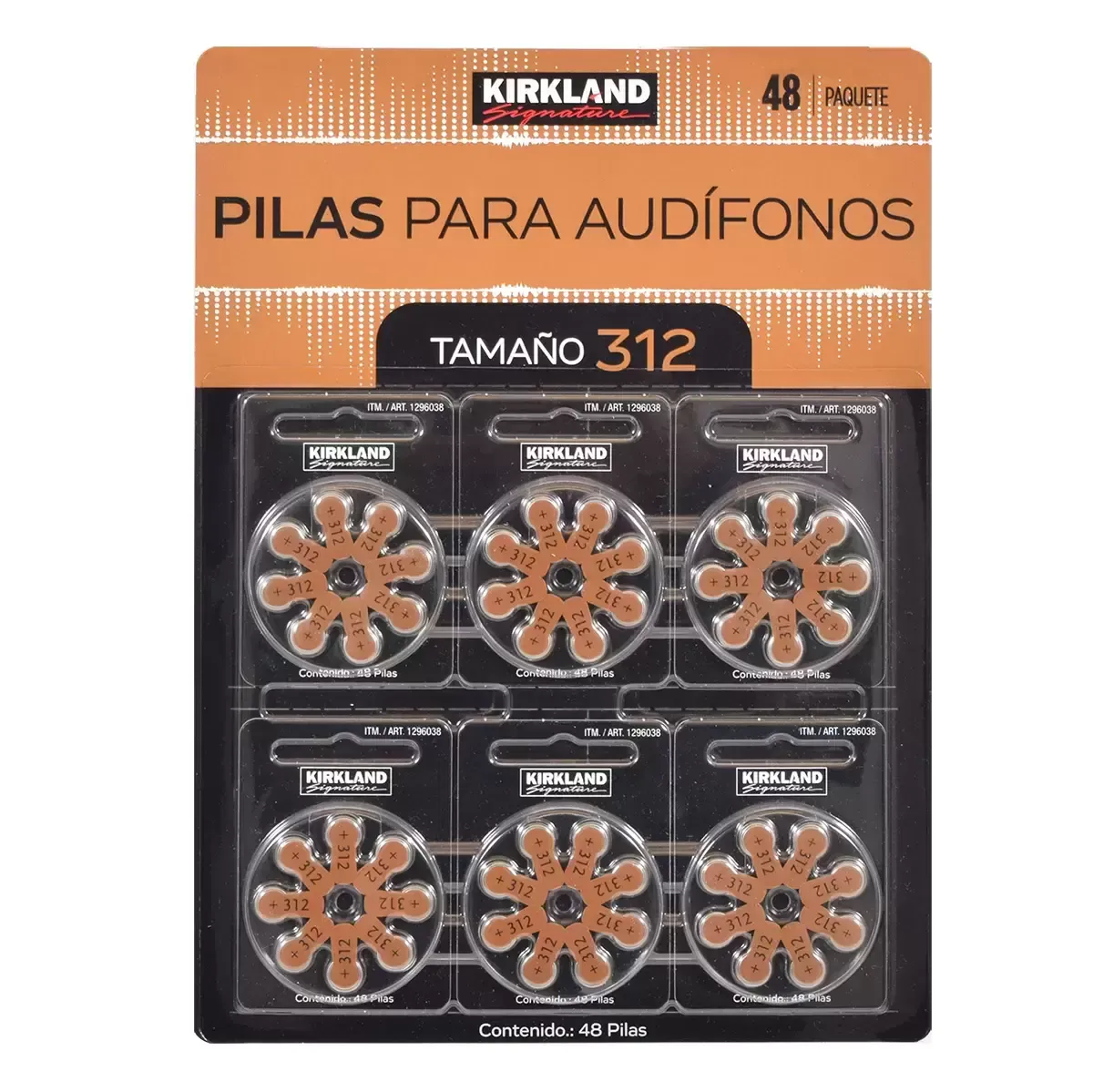 Kirkland Hearing Aid Batteries #312 (48 qty)