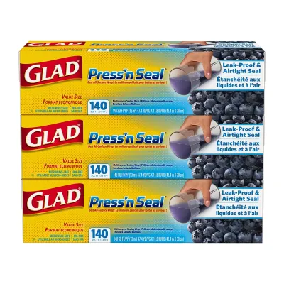Glad Press and Seal Plastic Food Wrap 3pck