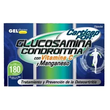 Carticap Glucosamina Condroitina W/ Vit C &amp; Magnesium (180 cap)