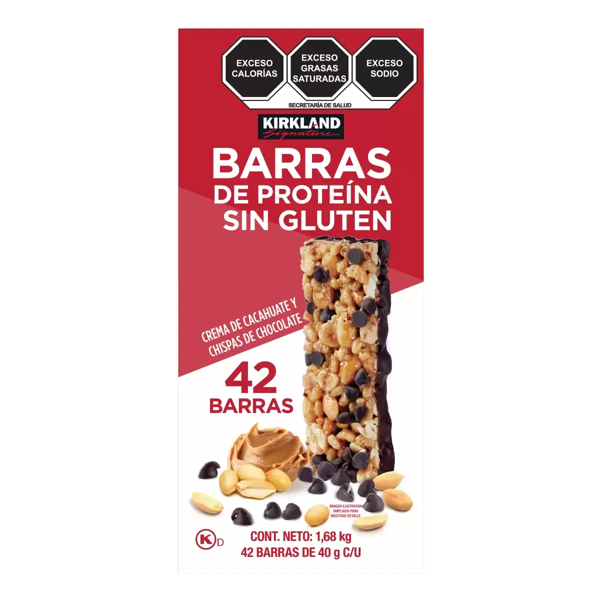 Kirkland Protein Bars - Gluten Free (chocolate peanut butter) 42 bars