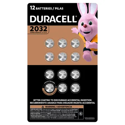 Duracell Lithium 2032 3V batteries - 12 pieces *