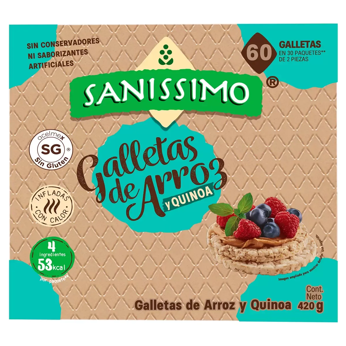 Sanissimo Rice and Quinoa Cakes 30 pack