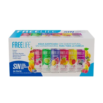 FreeLife Sparkling Water - Sugar Free - 24 variety pack #