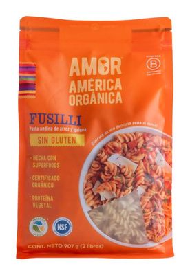 Amor America Organic Rice &amp; Quinoa Fusilli Pasta - GLUTEN FREE 907g