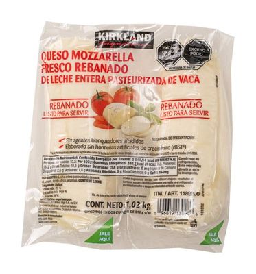 Kirkland Fresh Mozzarella - Pre-sliced - 2pk, 1kg (500g each)