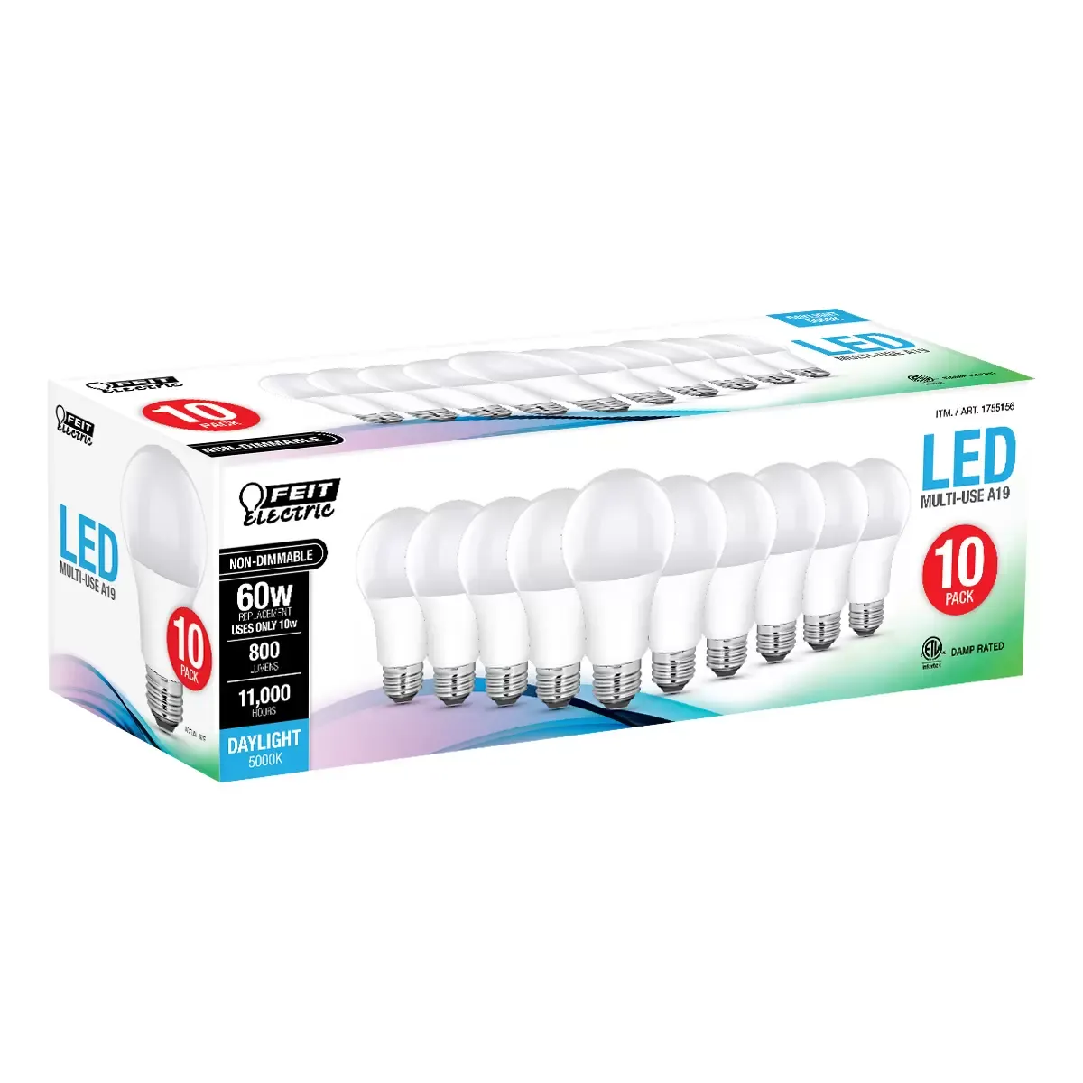 Feit LED Lightbulbs 60watt - Natural Light / 10pk