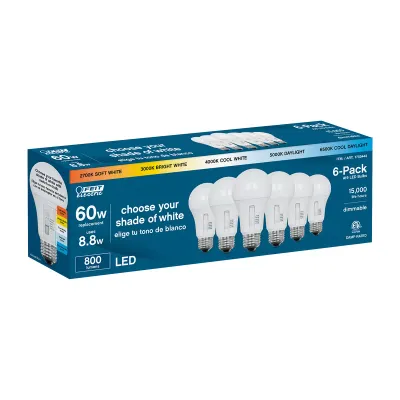 Feit LED CCT Lightbulbs 60watt / 6pk