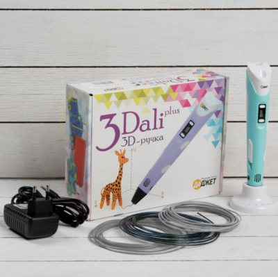 3D ручка 3Dali Plus, ABS и PLA, KIT FB0021B, голубая