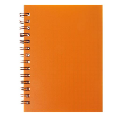 Записная книжка А6, 80 листов в клетку на гребне «Оранжевая. Неон»