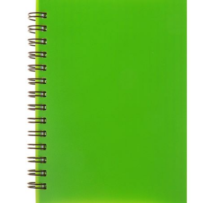 Записная книжка А6, 80 листов в клетку на гребне «Зелёная. Неон»