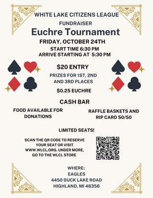 ONLY 6 TICKETS LEFT   Will have ticket purchasers names at the door