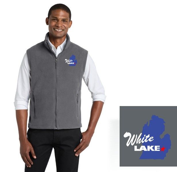 Men's Gray Fleece Vest