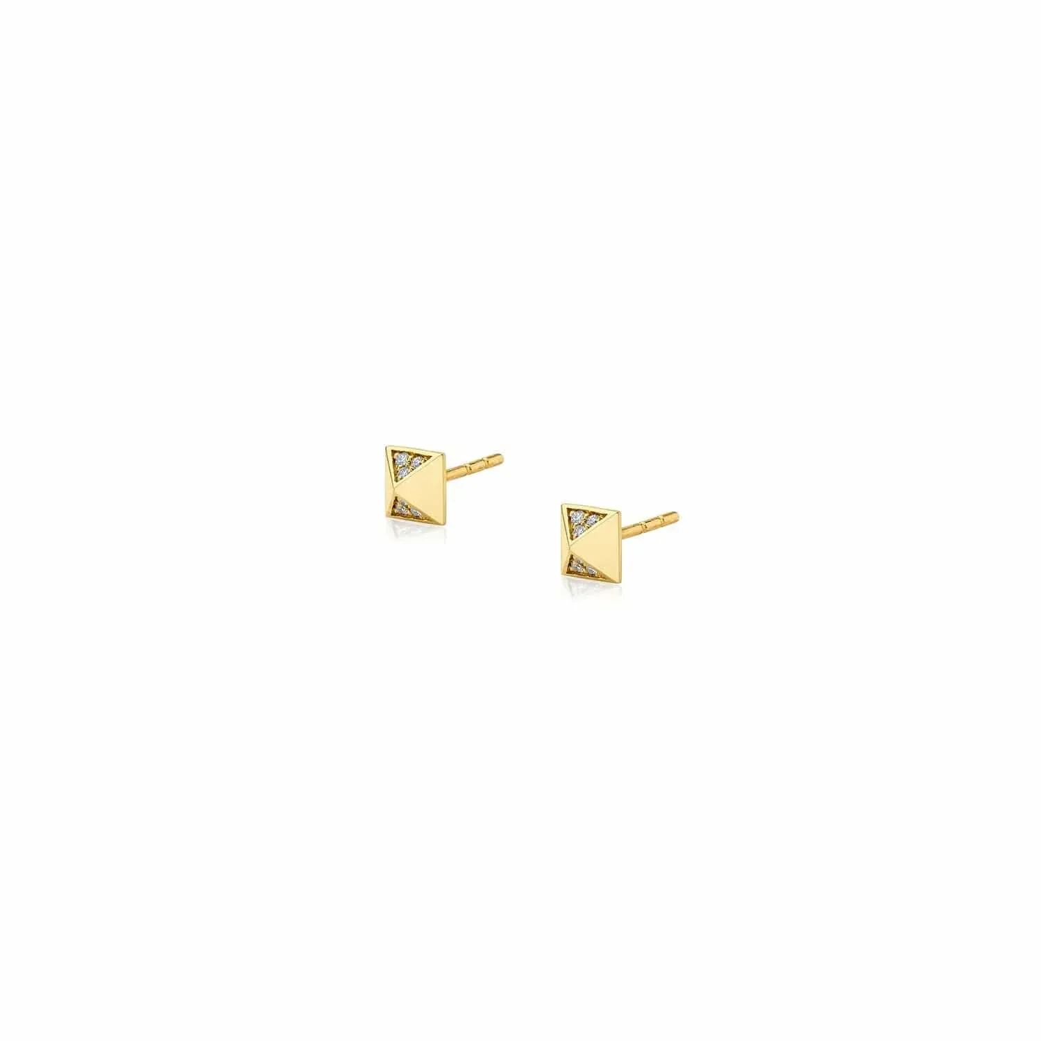 Michael M Foundation Pyramid Stud Earrings
