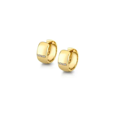 Michael M Orb Wide Huggie Hoops