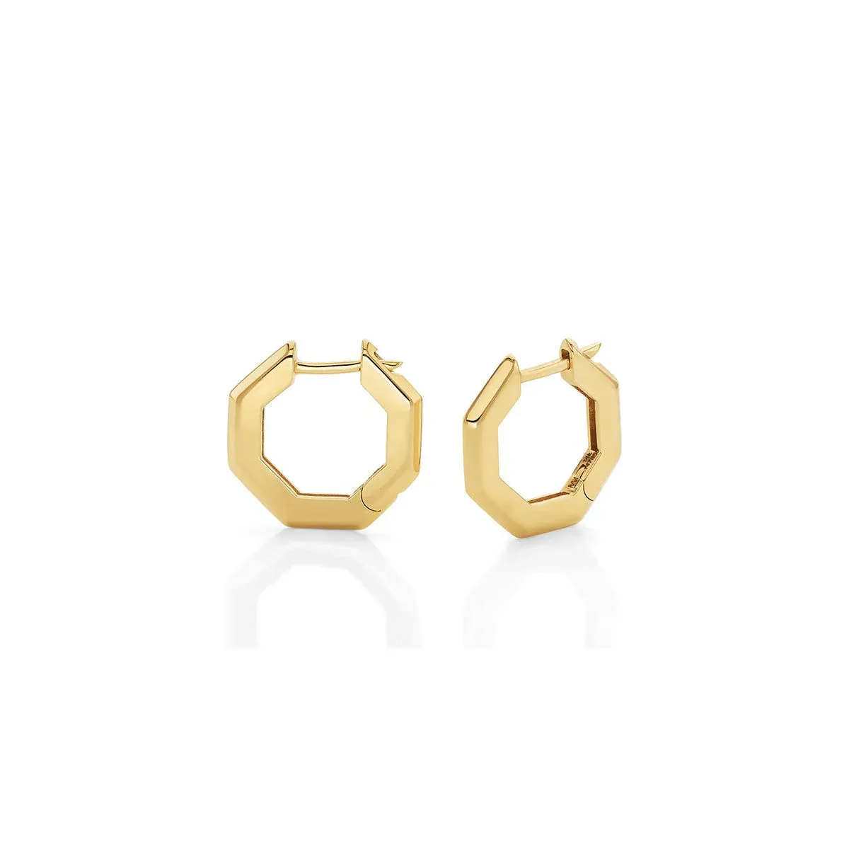 Michael M Small Octave Knifed Hoop Earrings