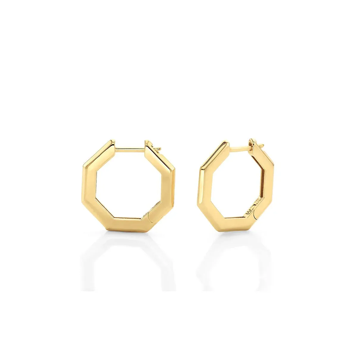 Michael M Medium Octave Knifed Hoop Earrings