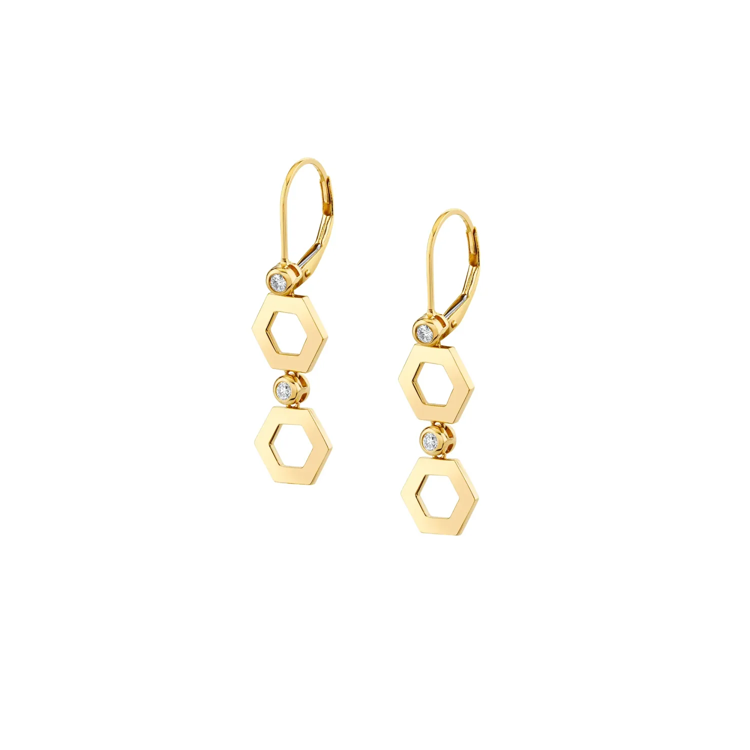 Michael M Plain Hex Short Infinity Earrings