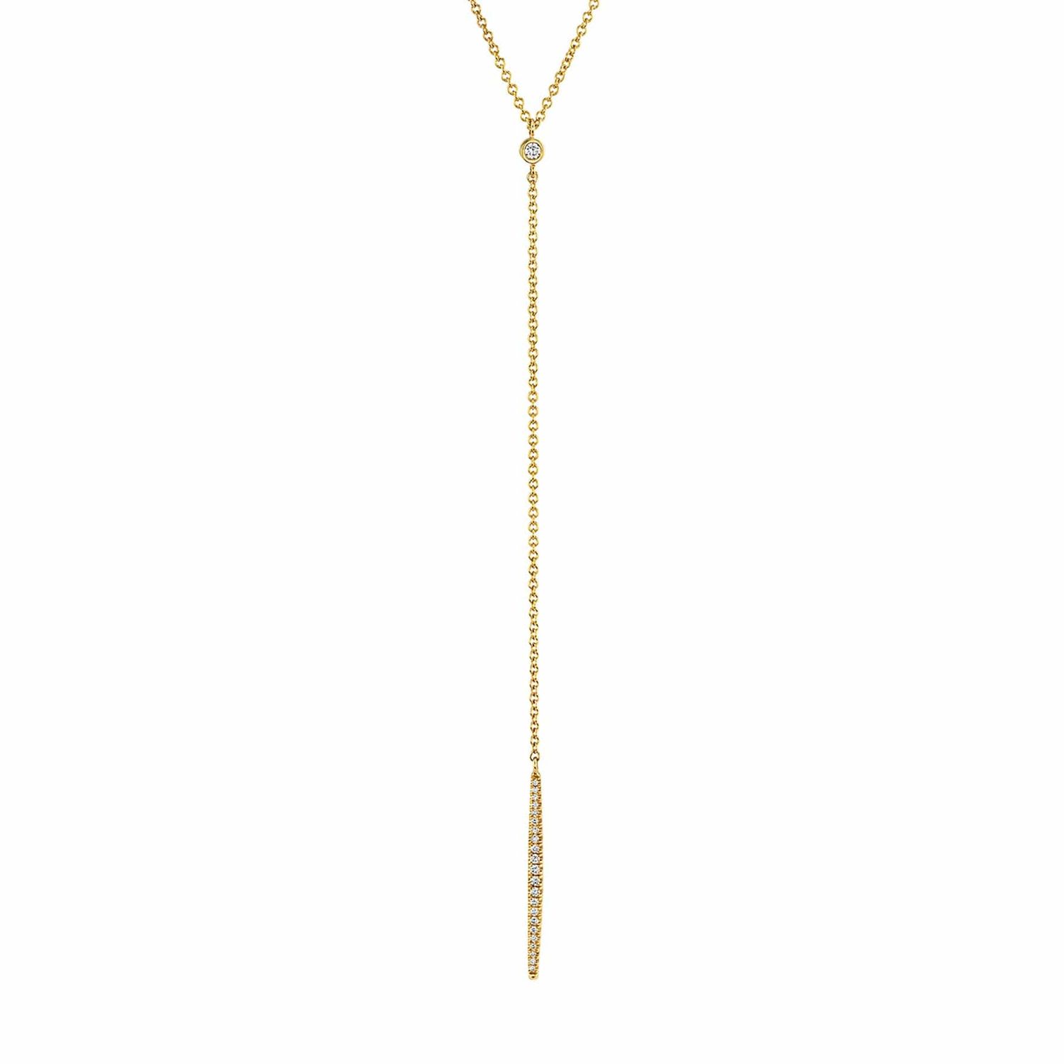 Michael M Diamond Linear Drop Necklace