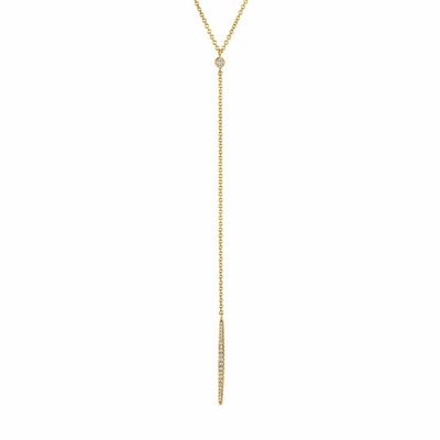 Michael M Diamond Linear Drop Necklace