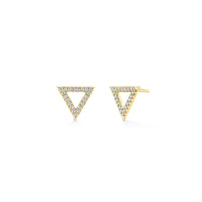 Michael M Diamond Triangle Earrings