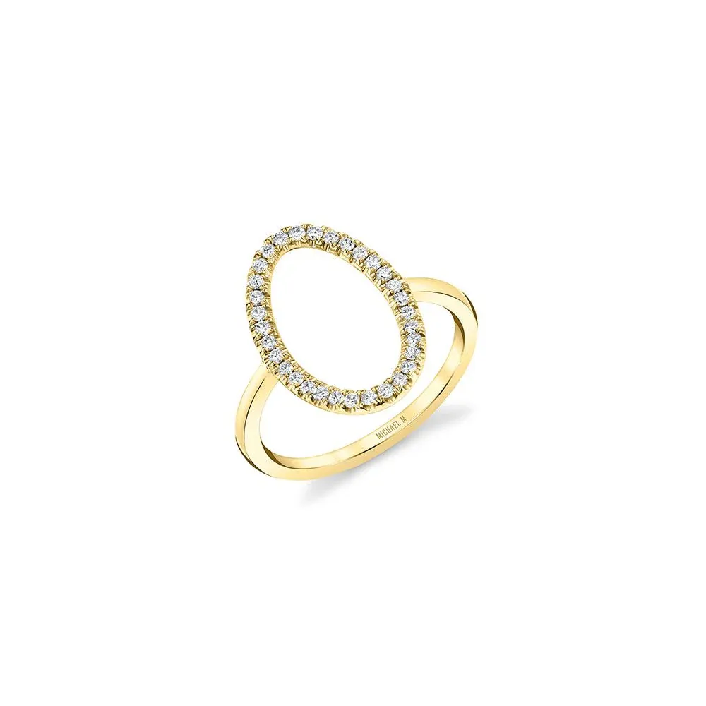 Michael M Open Oval Diamond Ring