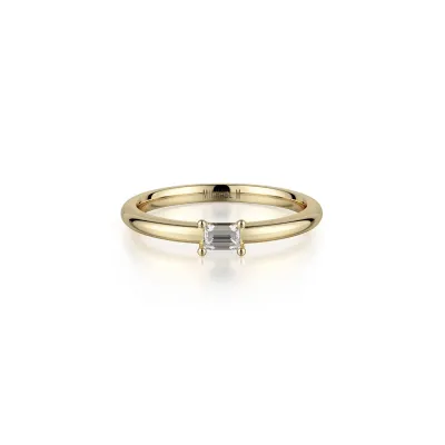 Michael M Petite Solitaire Diamond Ring
