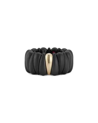 Roberto Demeglio 18K Yellow Gold Demeglio Black Ceramic Ring