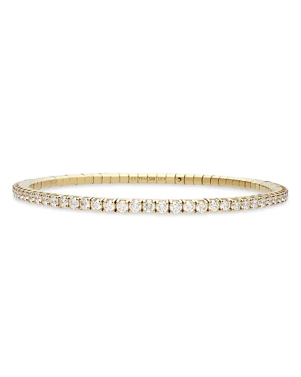 Roberto Demeglio Extensible 18K Yellow Gold Diamond Stretch Tennis Bracelet