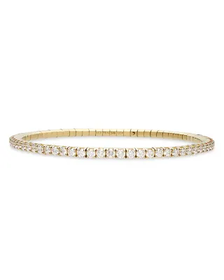 Roberto Demeglio Extensible 18K Yellow Gold Diamond Stretch Tennis Bracelet