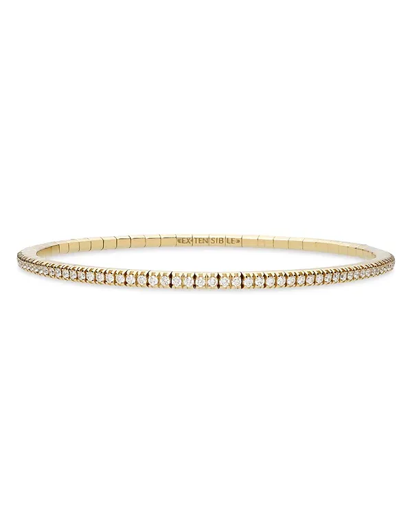 Roberto Demeglio Extensible Gold Stretch Diamond Tennis Bracelet