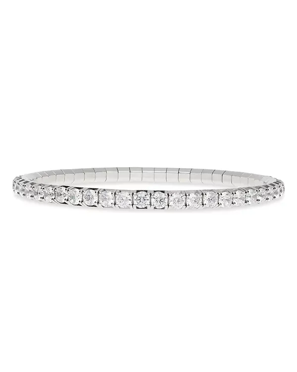 Demeglio Extensible 18K White Gold Diamond Stretch Tennis Bracelet