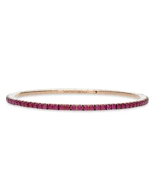 Roberto Demeglio Extensible 14K Rose Gold Ruby Stretch Tennis Bracelet